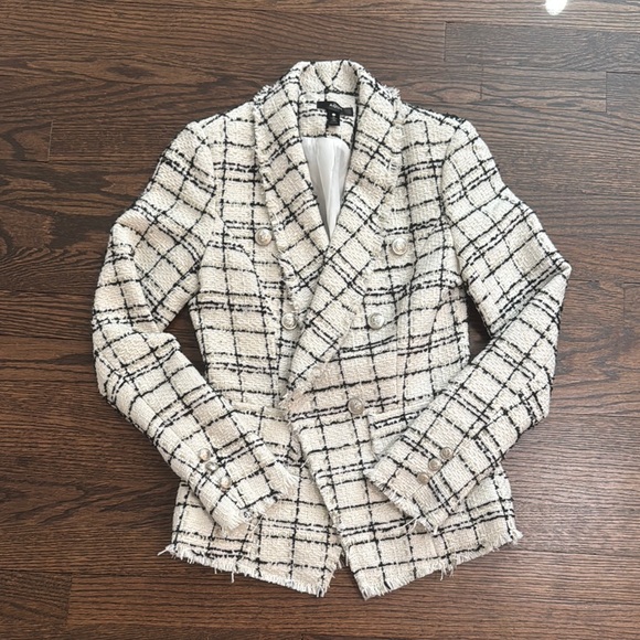 Aqua Cream and Black Tweed Blazer - Picture 1 of 1